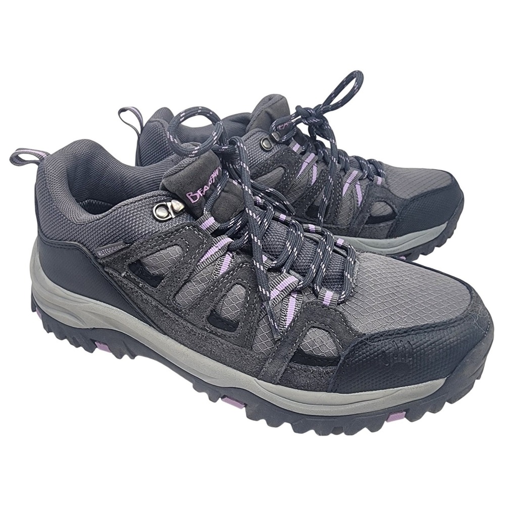 Bearpaw‎ Womens Waterproof Hiking Trail Shoes Grey Purple Size 10